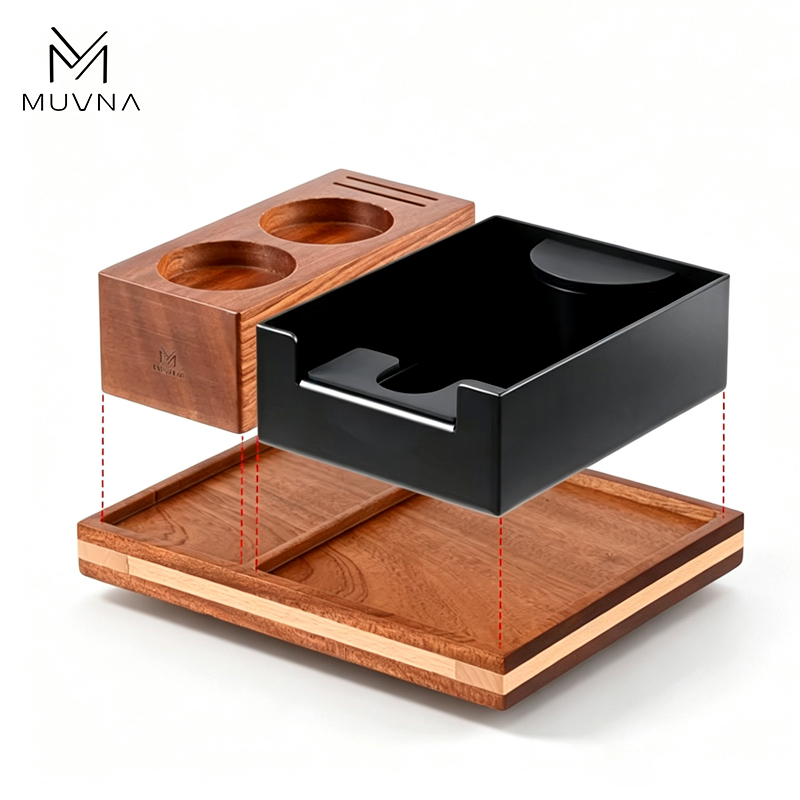 MUVNA 3-in-1 Solid Wood Coffee - огляд і ціна Coffee Knock Box