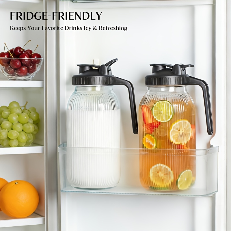 2PCS Glass Mason Jar Pitcher L - огляд і ціна Bean Hopper Lid